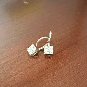 Touchstone Crystal Silver Square Earrings